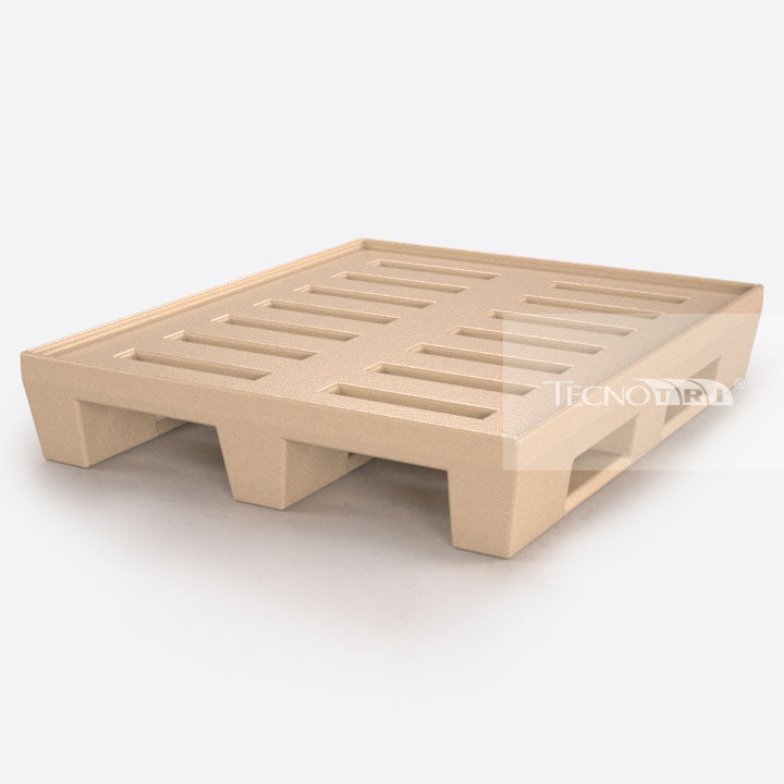 Pallet Plástico PL001 Bege - Tecnotri