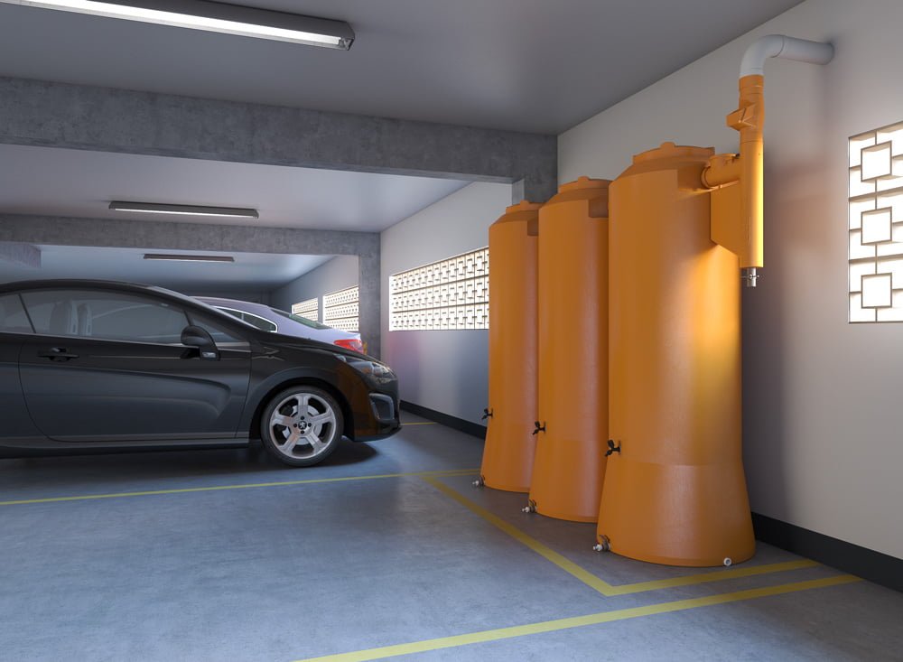 Cisterna Kit Reuso de Agua 750 Tecnotri - Garagem