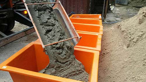 caixa de argamassa estabilizada