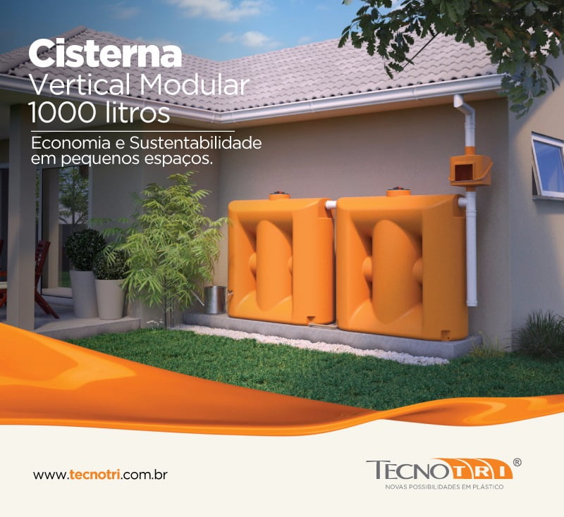 Lançamento!  Cisterna Vertical Modular 1000 Litros.