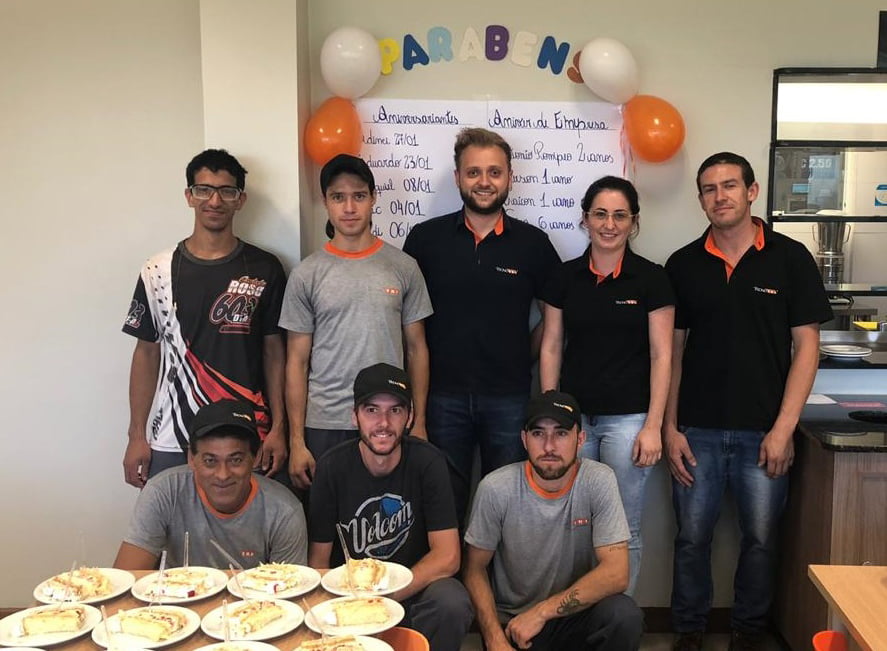 Colaboradores Tecnotri homenageados em Janeiro