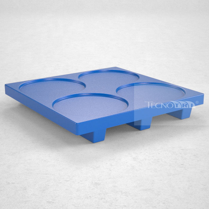 Pallet Plastico 1270×1270. Para Tambores de 200L. PL009